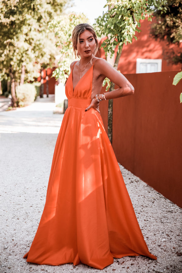 ORANGE PRINCESS DRESS