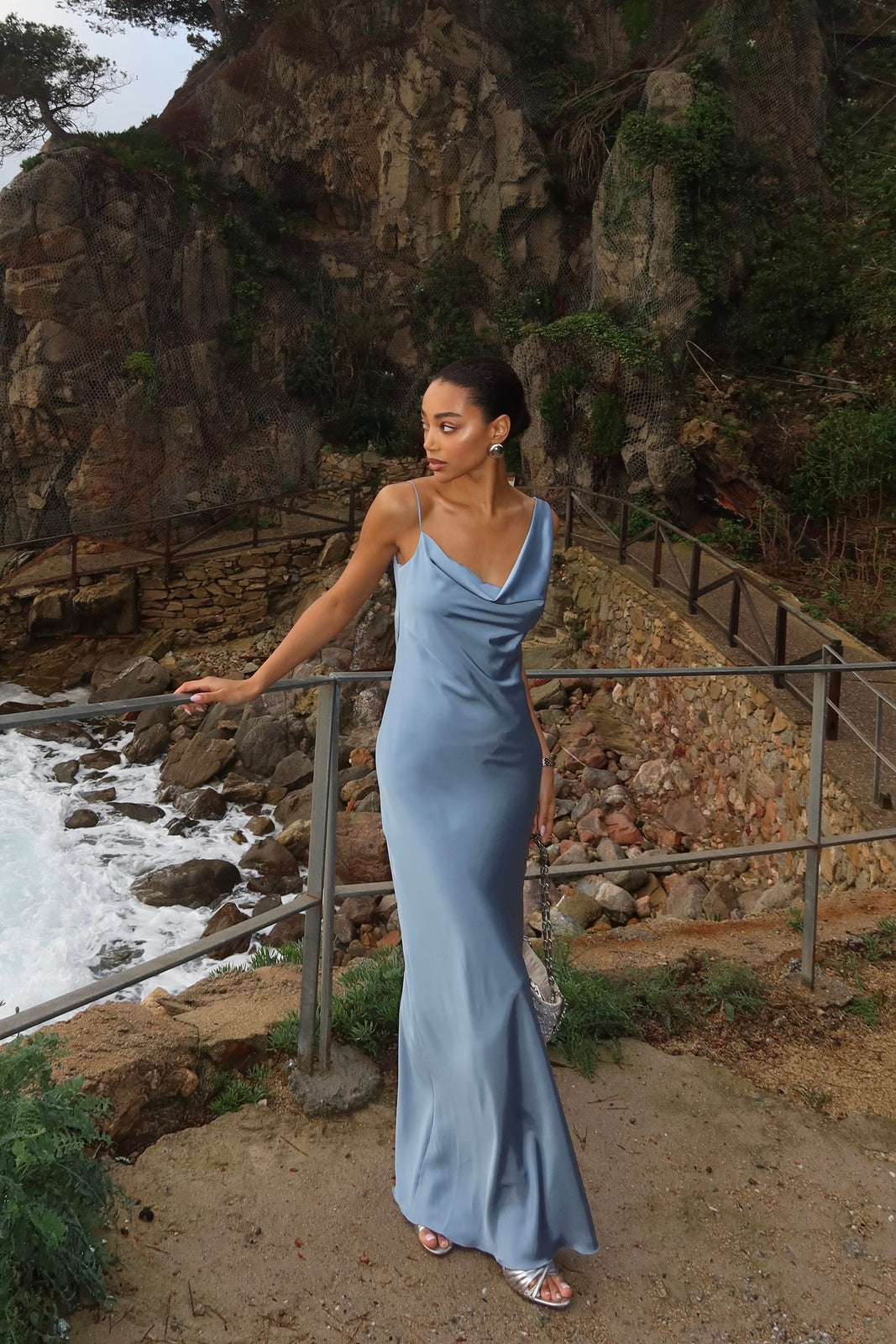 LONG FLUID BLUE DRESS - KAO LONG FLUID BLUE DRESS - KAO