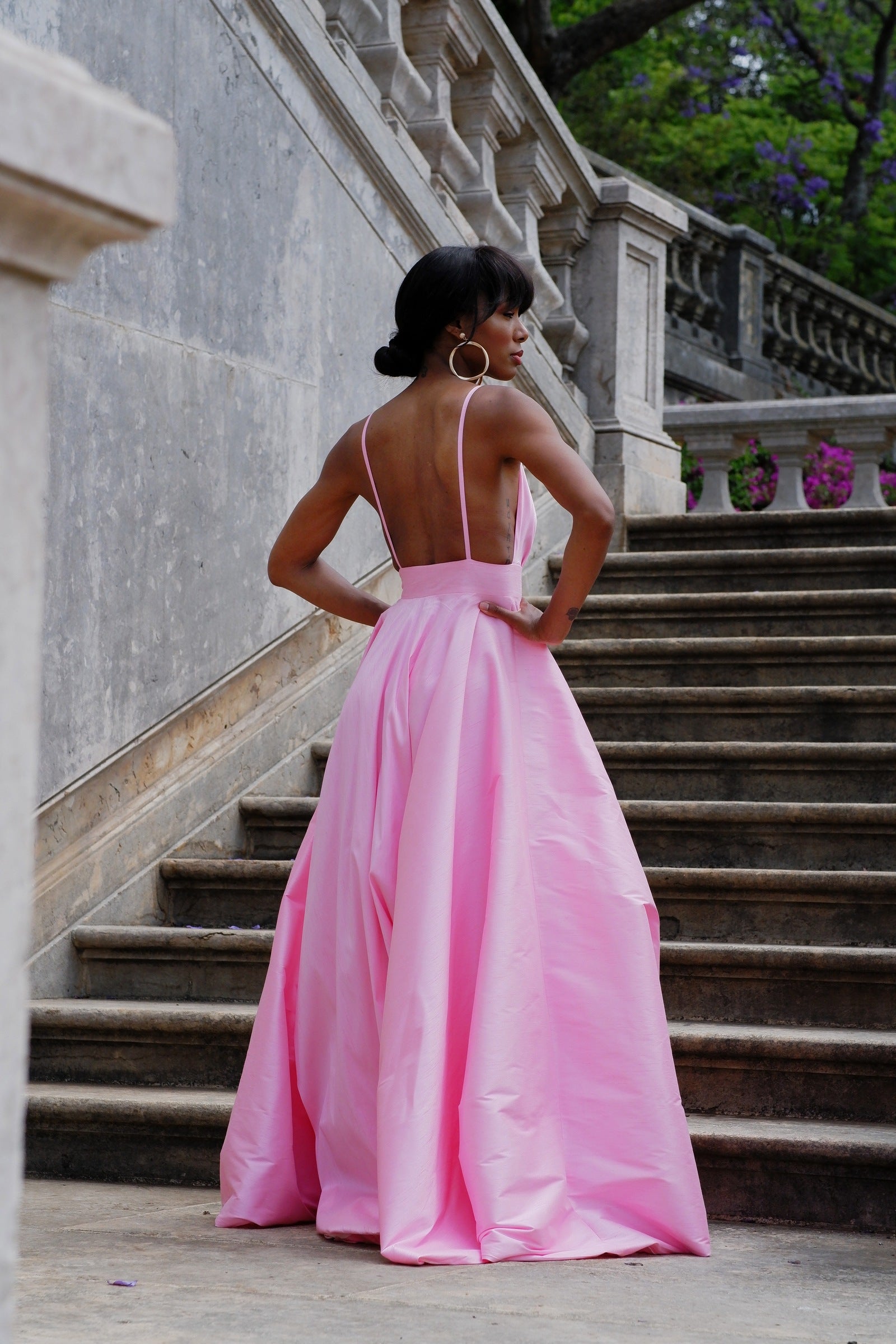 pink princess dress for prom Cicinia Pink Prom Dresses Long Layered Sweetheart Princess Dress