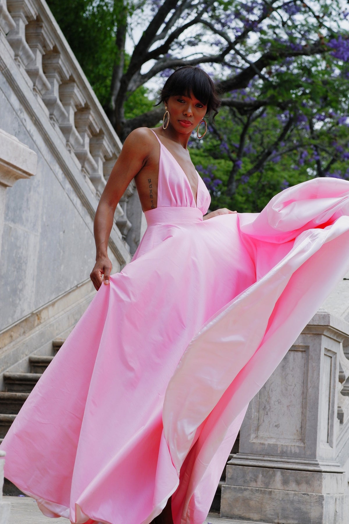 VESTIDO DE PRINCESA ROSA CLARO