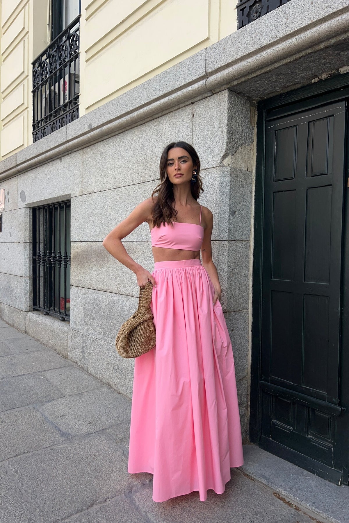CROP TOP PINK CHAMBRAY