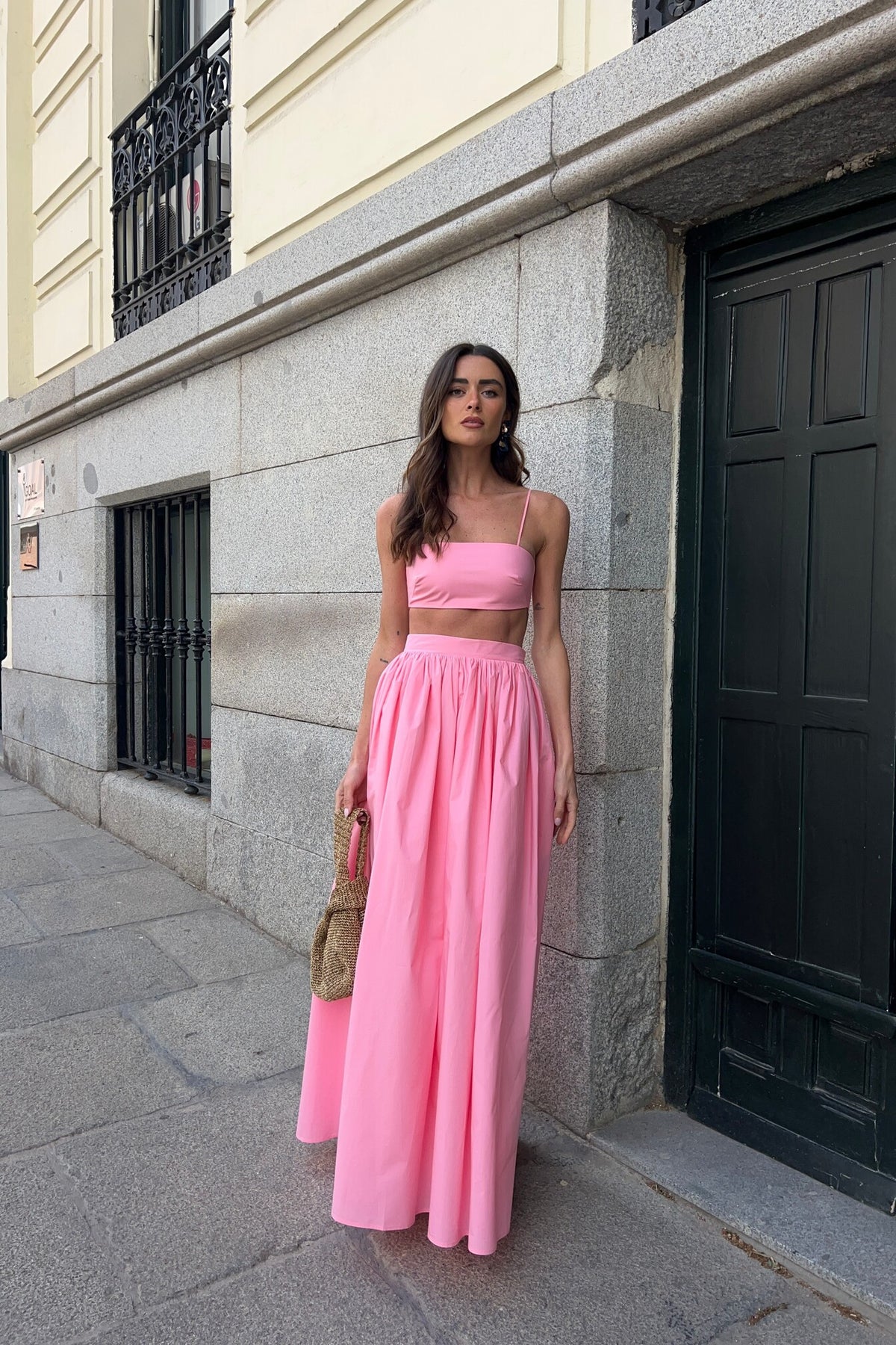 CROP TOP PINK CHAMBRAY