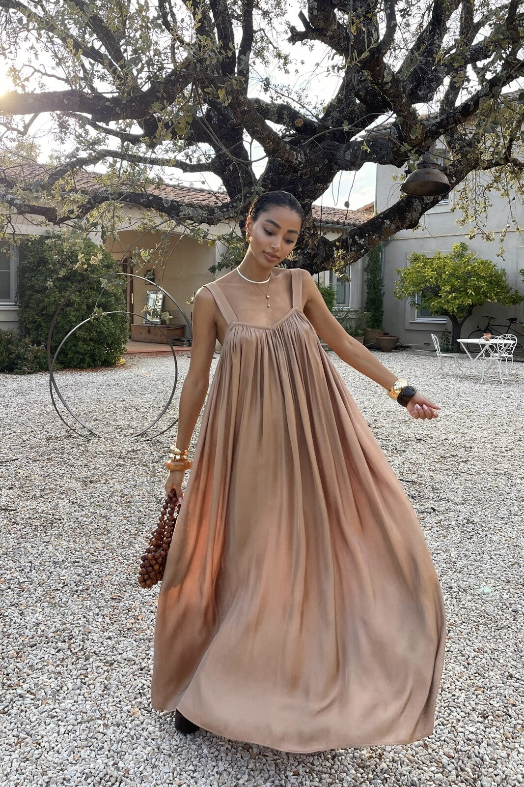 BEIGE GOLD DRESS - KAO BEIGE GOLD DRESS - KAO