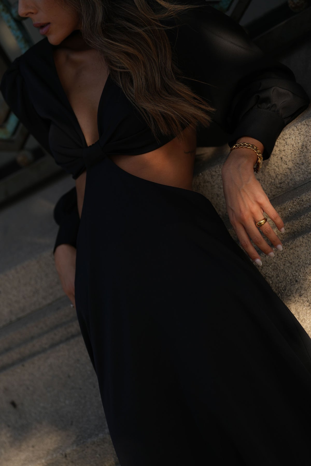 LONG SLEEVE BLACK DRESS