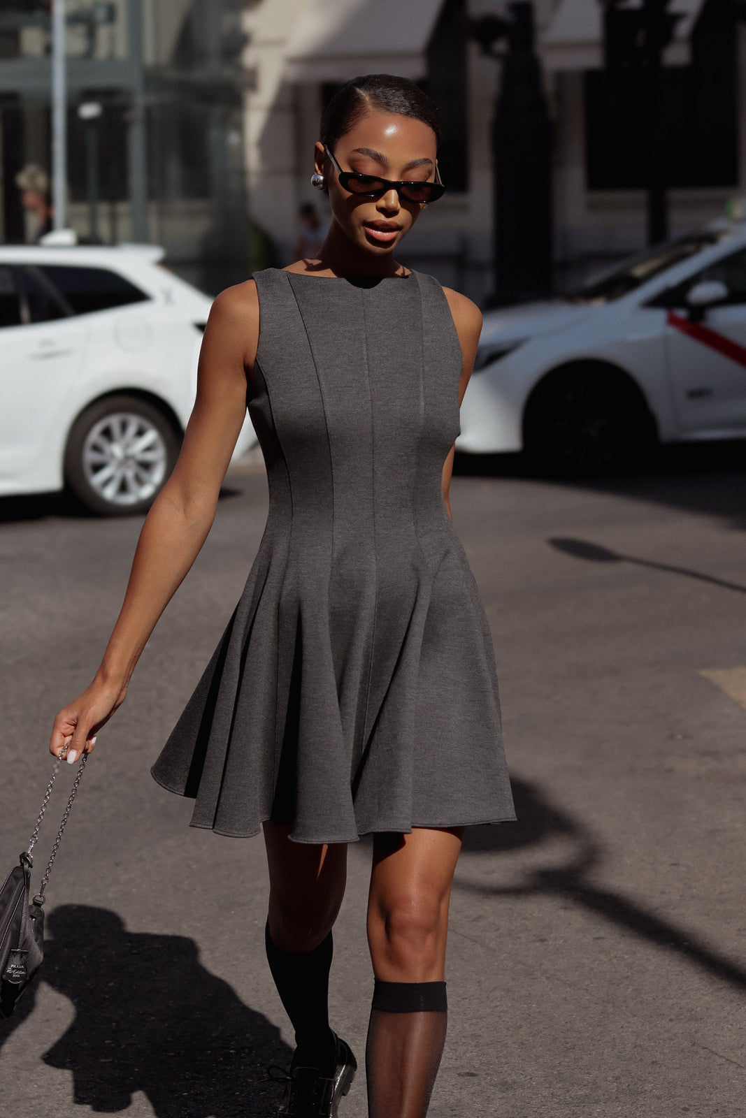 Vestito grigio corto discount