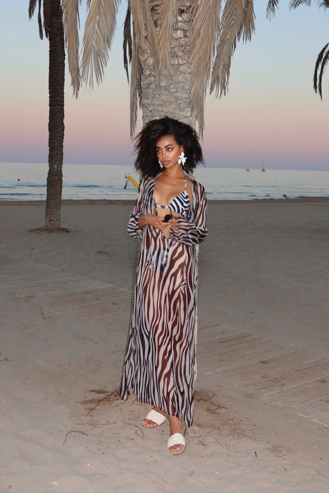 ZEBRA PRINT SHIRT DRESS ZEBRA PRINT SHIRT DRESS
