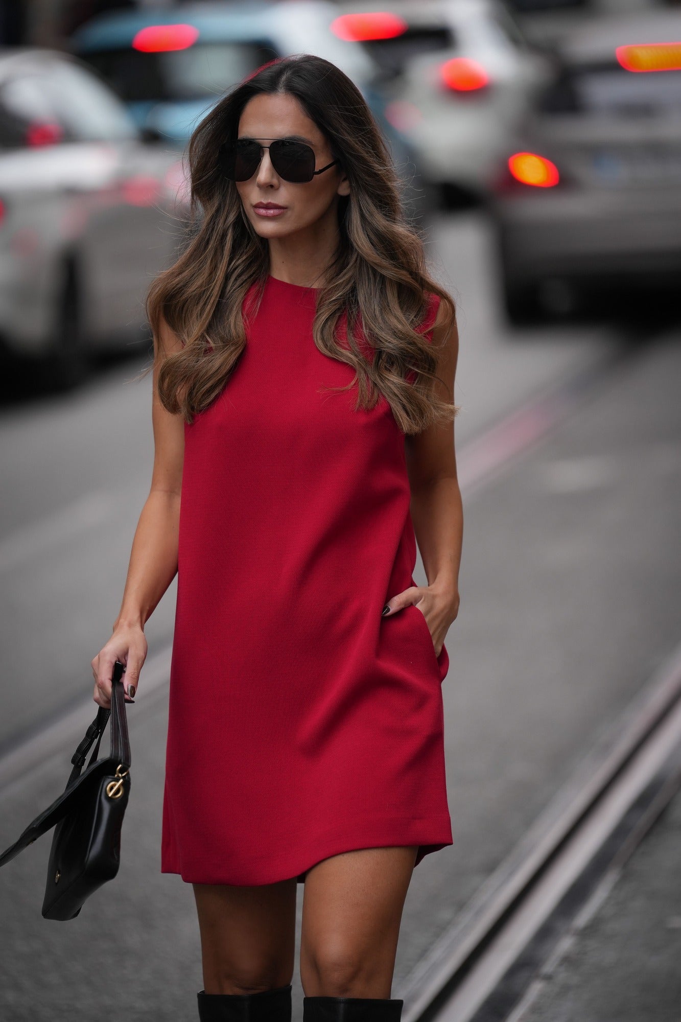 RED SHORT DRESS - KAO RED SHORT DRESS - KAO