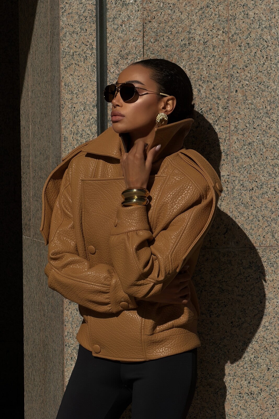 CASACO BIKER PORCINI