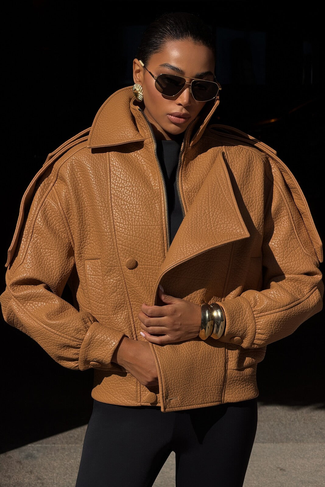 CASACO BIKER PORCINI