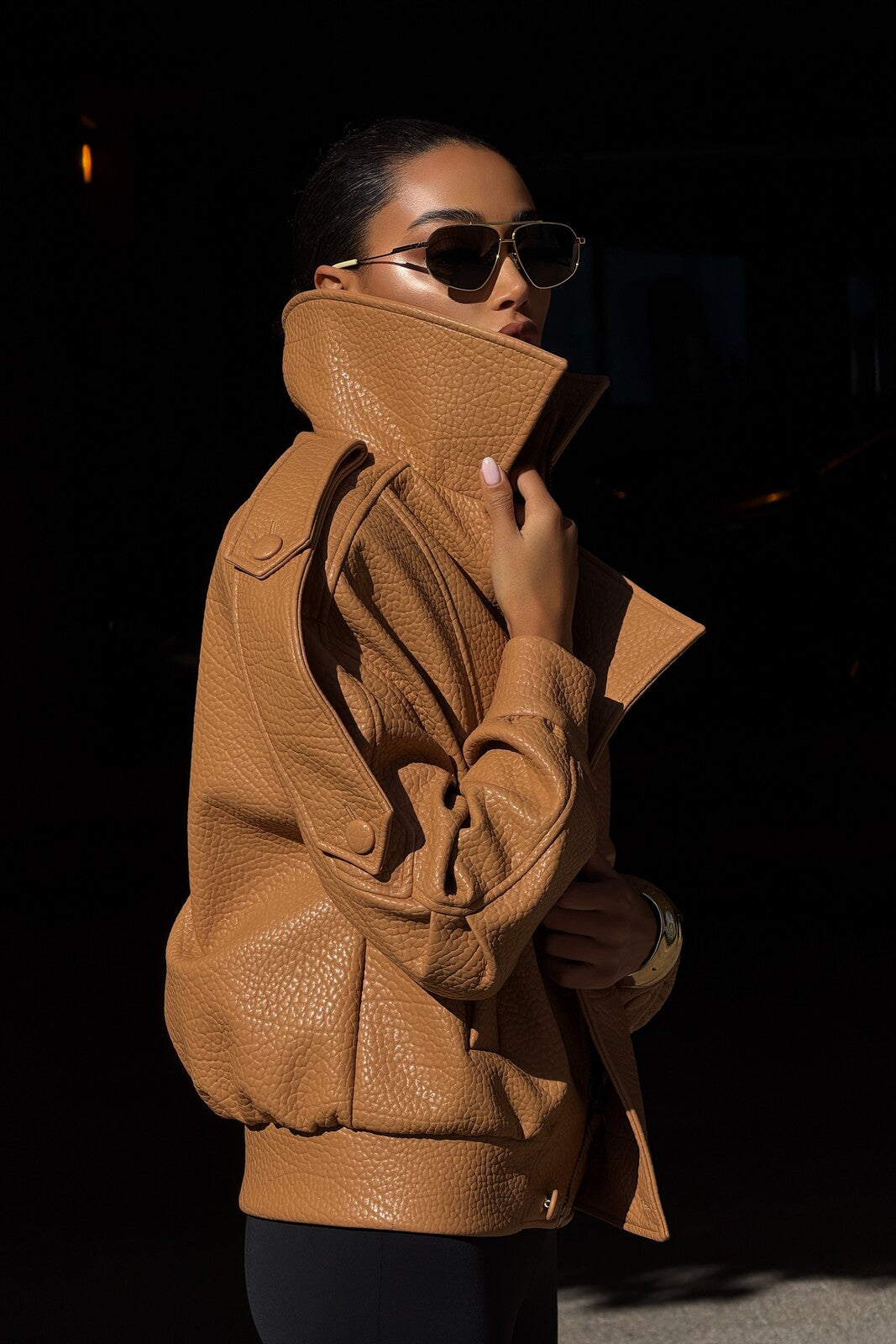 CASACO BIKER PORCINI