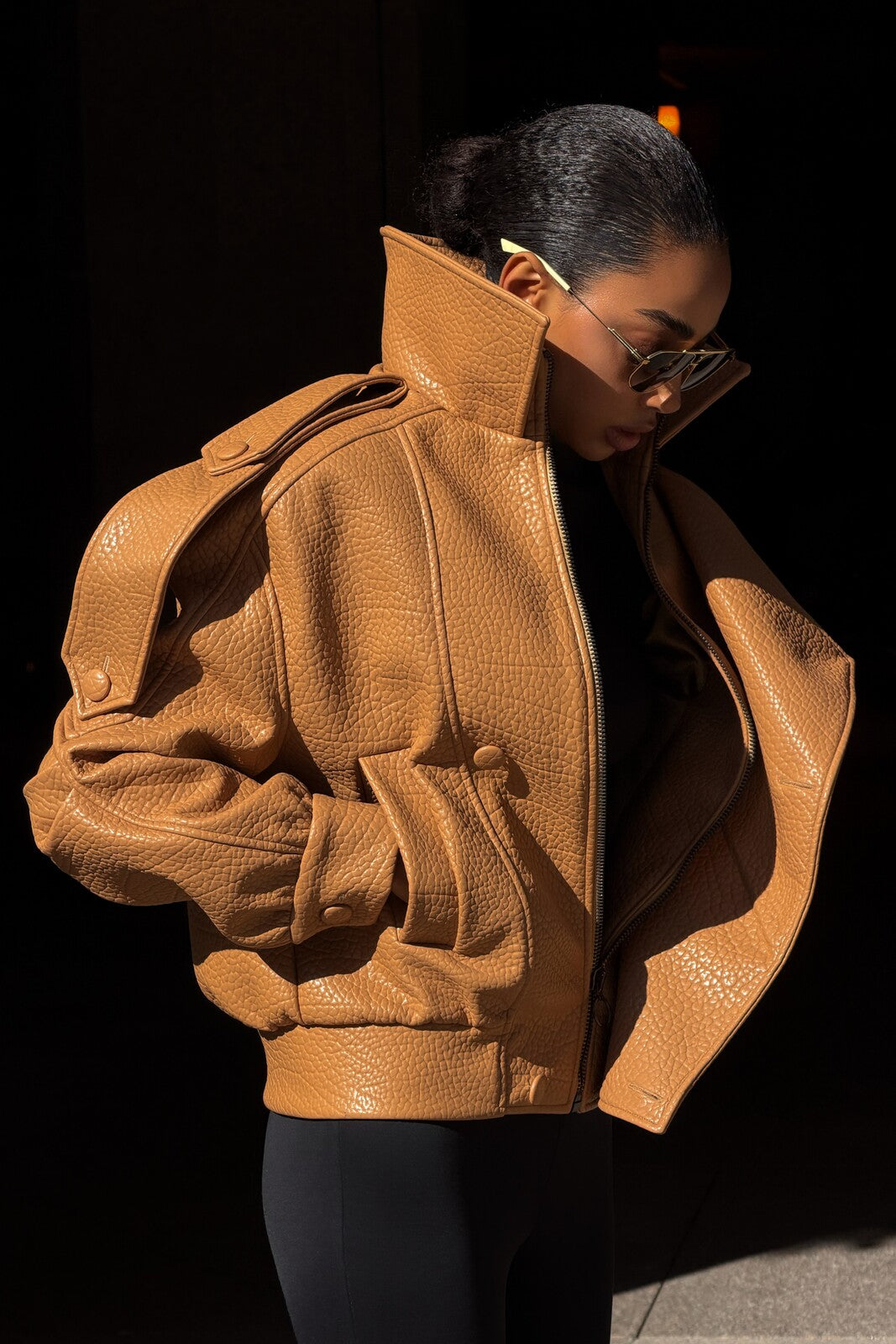 CASACO BIKER PORCINI