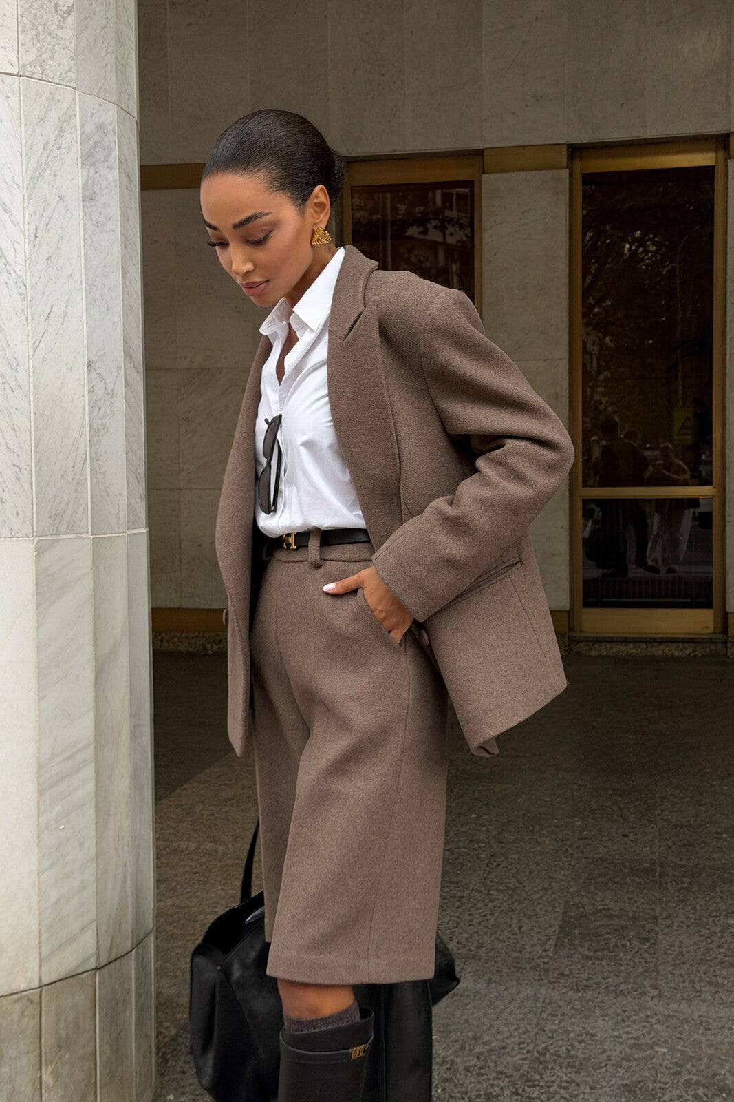 BLAZER LÃ TAUPE