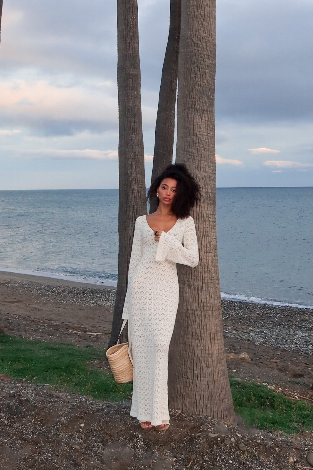 Off-White Knit Waves Dress Off-White Knit Waves Dress