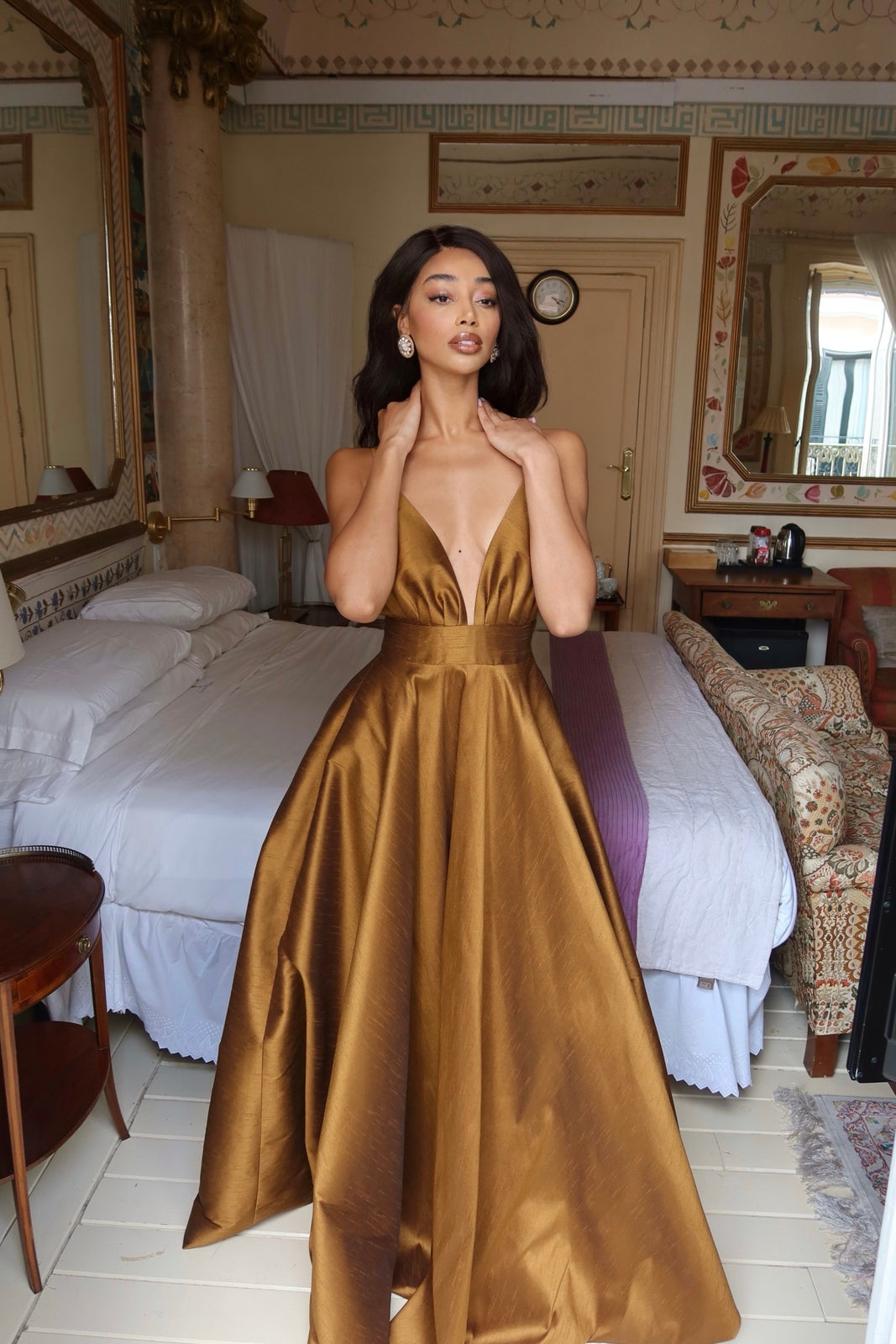 VESTIDO PRINCESA BRONZE
