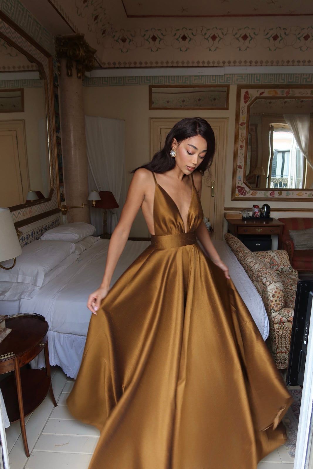VESTIDO PRINCESA BRONZE