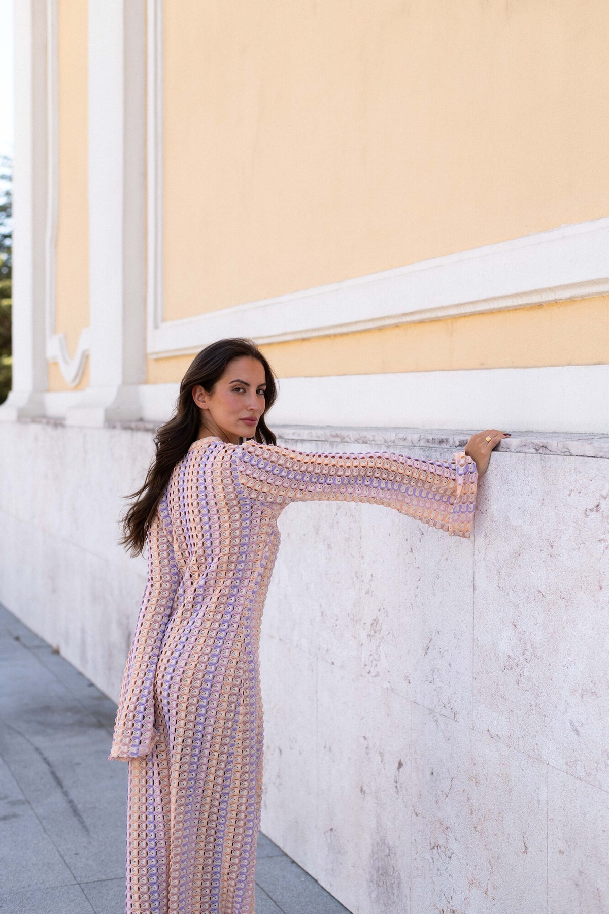 VESTIDO TRICOT MULTICOLOR LAVANDA