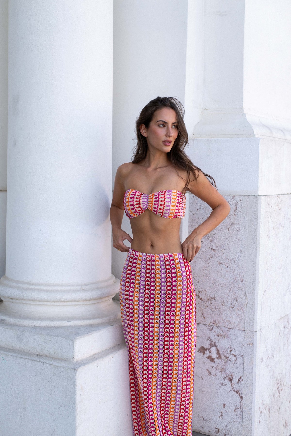 PINK MULTICOLOR SKIRT