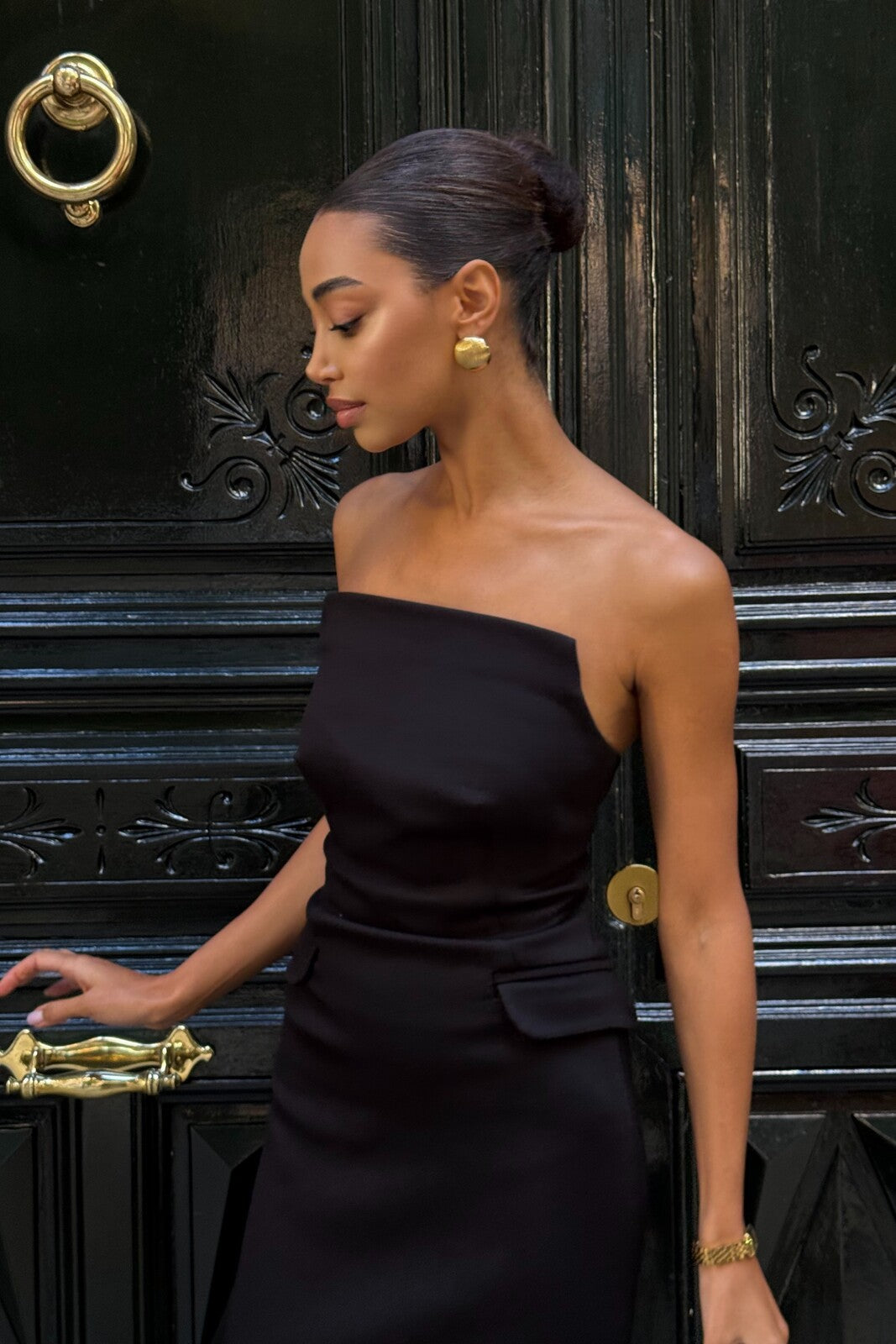 BLACK MIDI DRESS - KAO BLACK MIDI DRESS - KAO