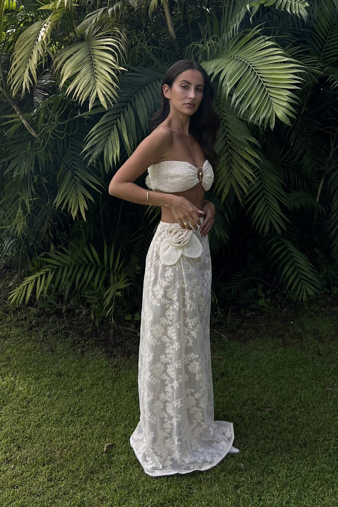 PEARL FLORAL EMBROIDERED SKIRT - KAOÂ PEARL FLORAL EMBROIDERED SKIRT - KAOÂ