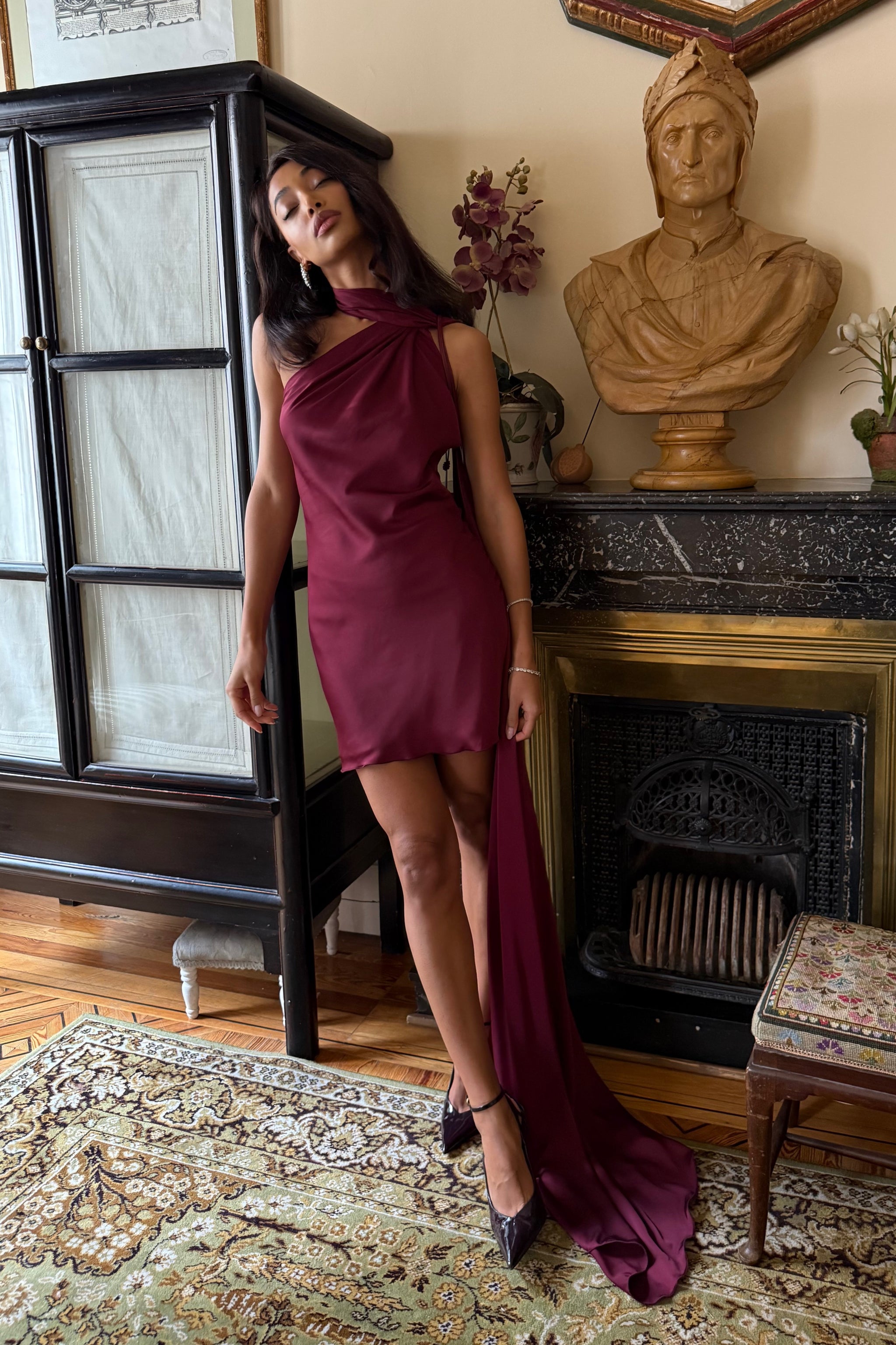 bordeaux cocktail dress Red velvet dress evening dress cocktail dress "Scarlet Dress"