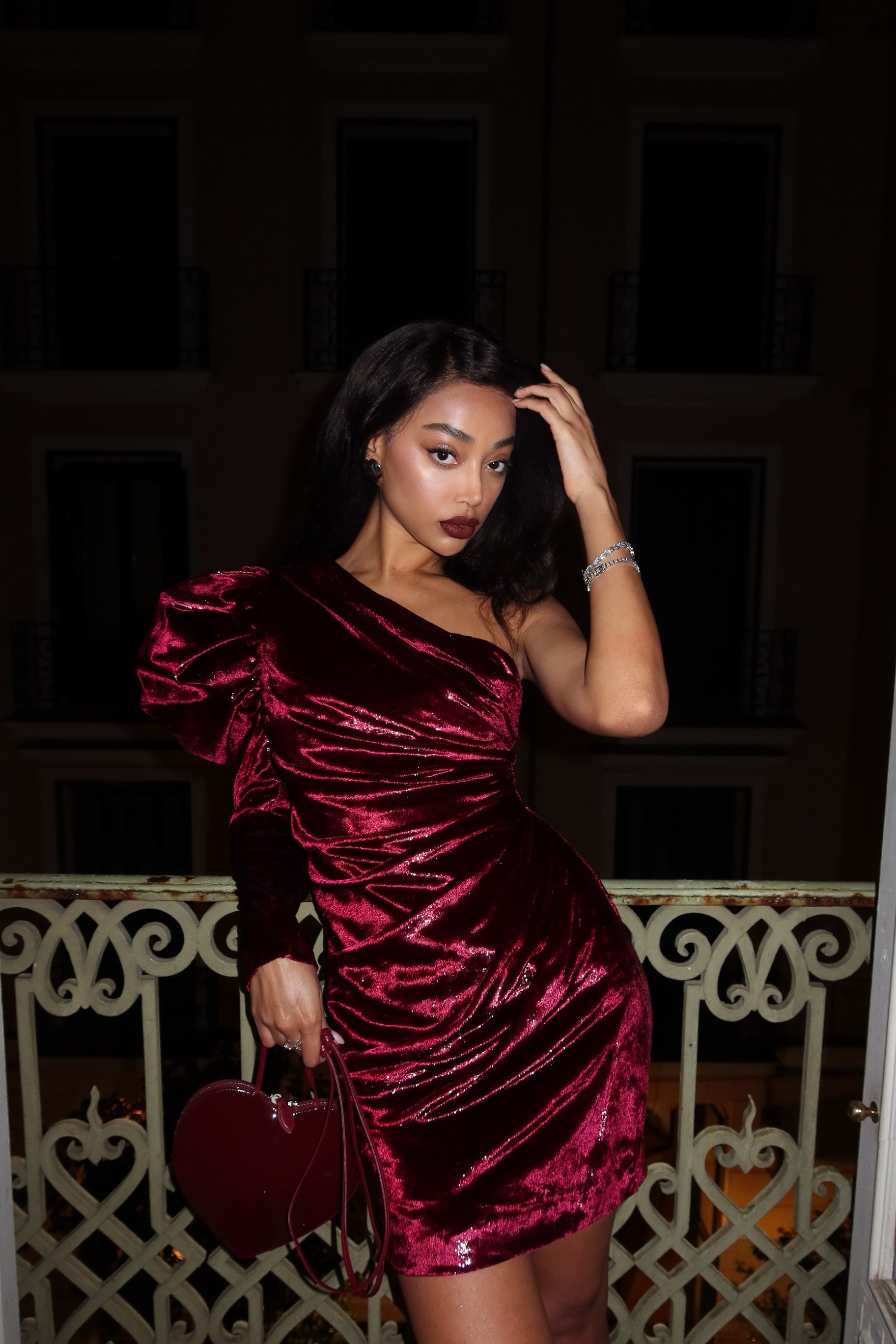 BORDEAUX VELVET FANTASY DRESS - KAO BORDEAUX VELVET FANTASY DRESS - KAO
