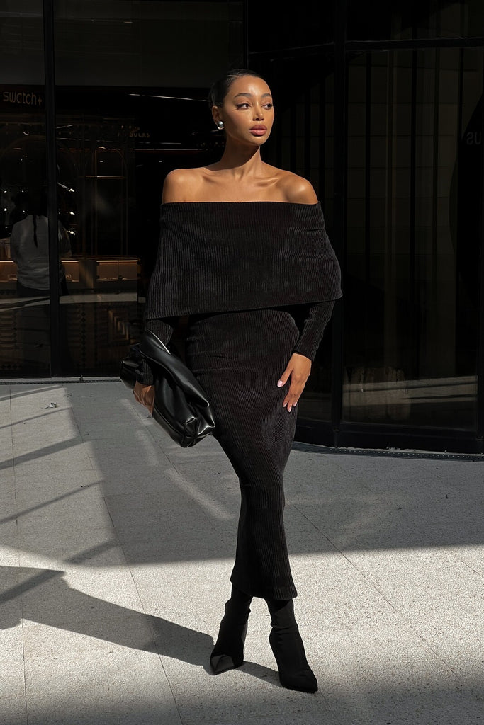 KEI NARITA off shoulder dress ブラック - メルカリ