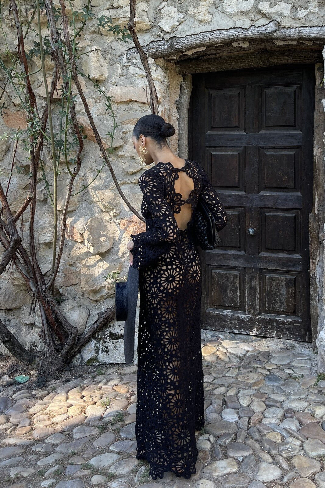 Long Black Knit Dress