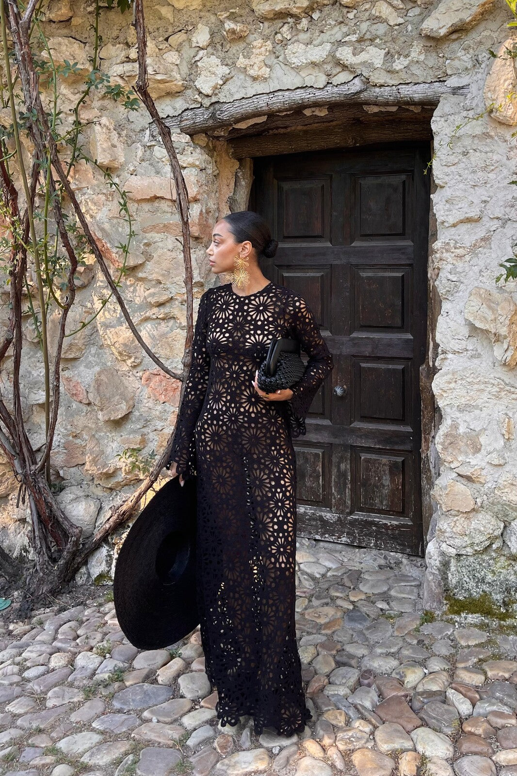 Long Black Knit Dress