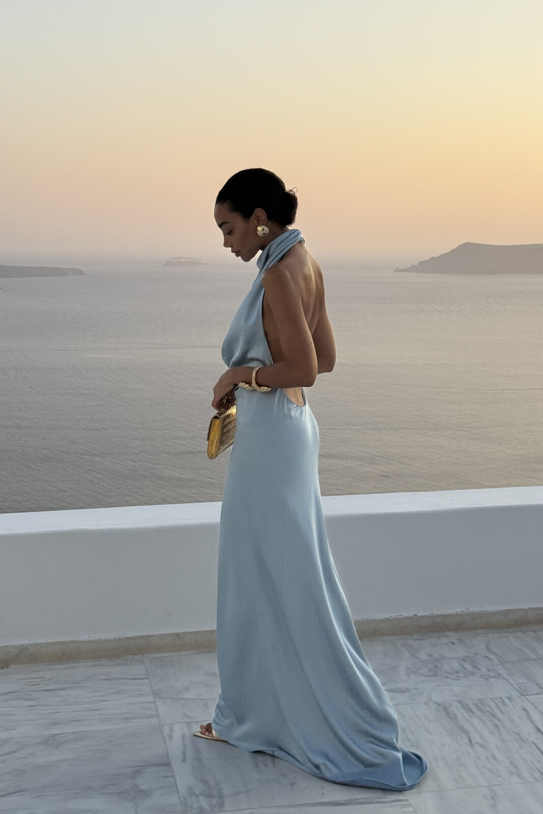 VESTIDO COMPRIDO AZUL