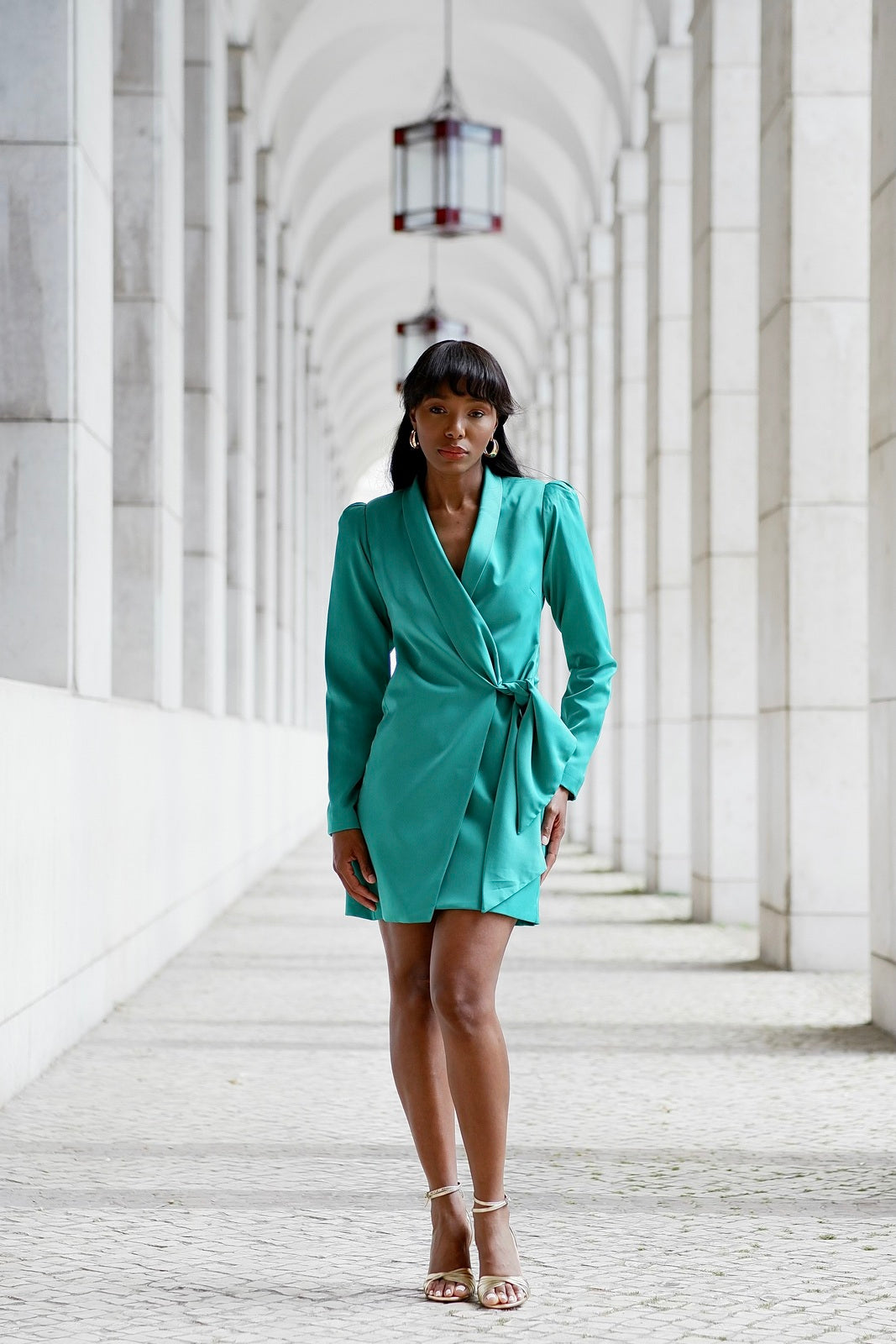 GREEN SHORT DRESS