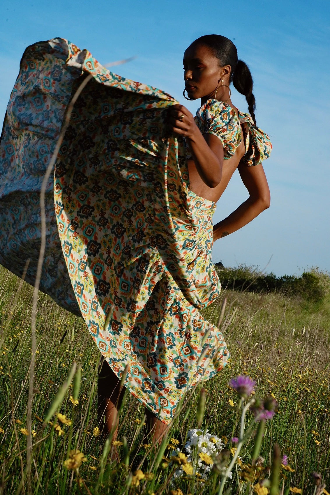 VESTIDO LARGO MULTICOLOR