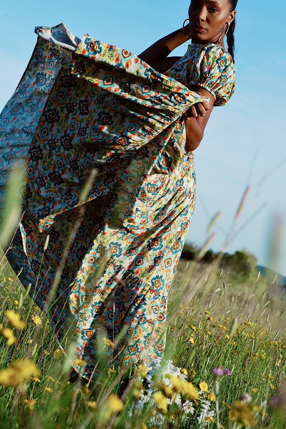 VESTIDO LARGO MULTICOLOR