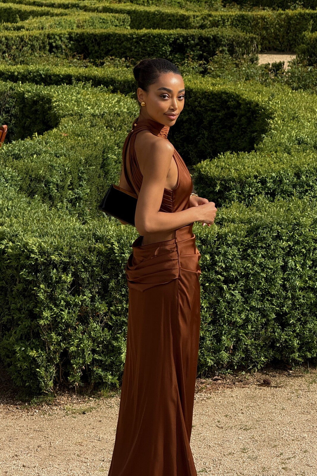 aurora dress brown AURORA DRESS