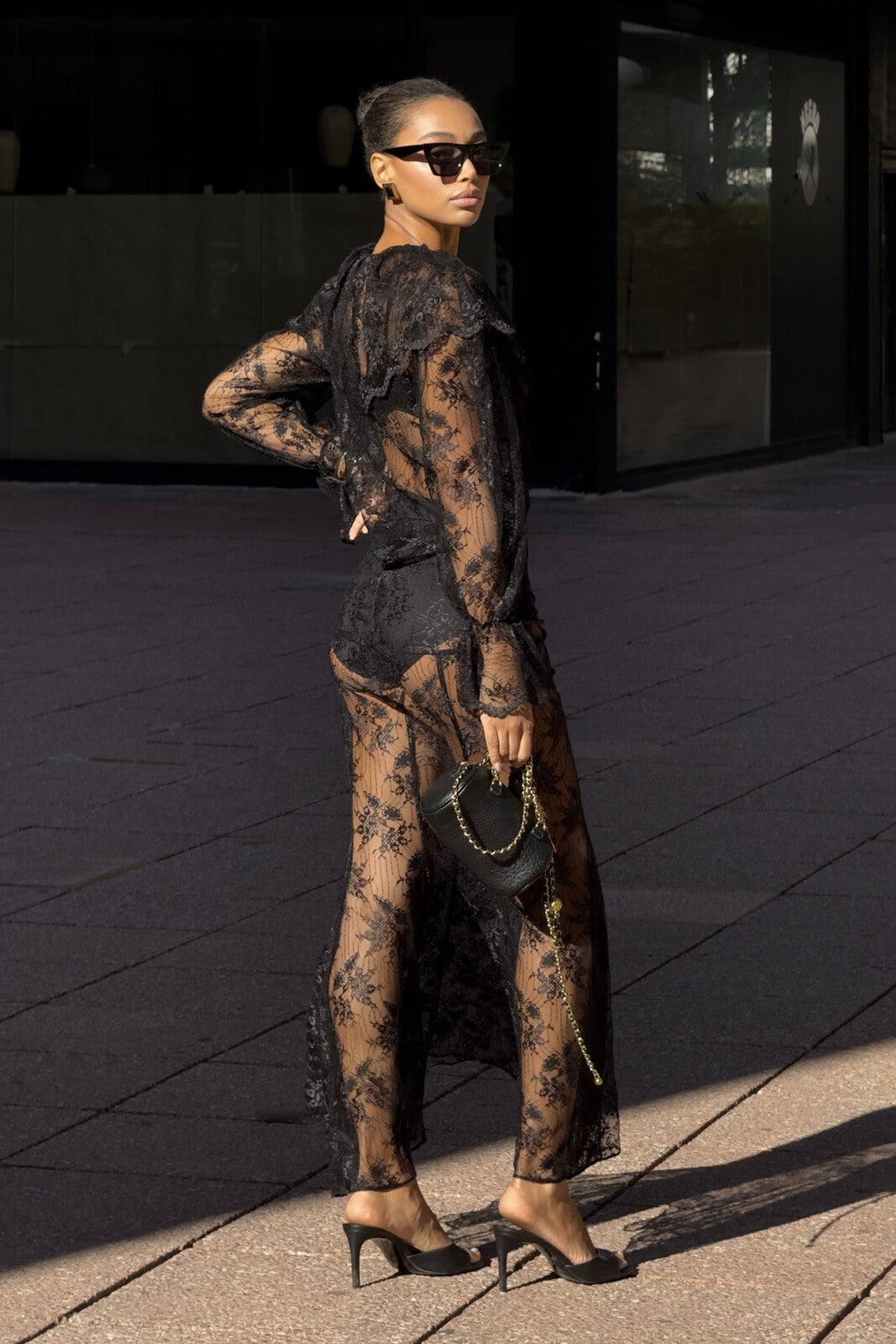 Long Black Lace Skirt Long Black Lace Skirt