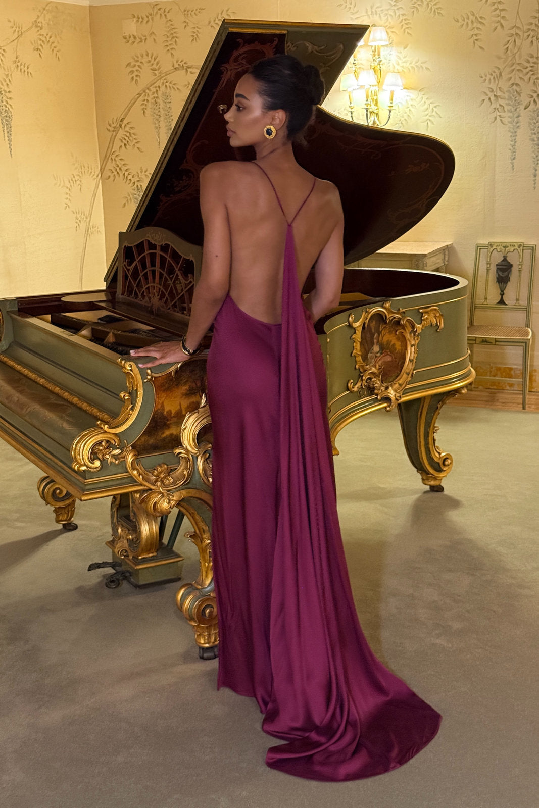 VESTIDO LARGO MORADO
