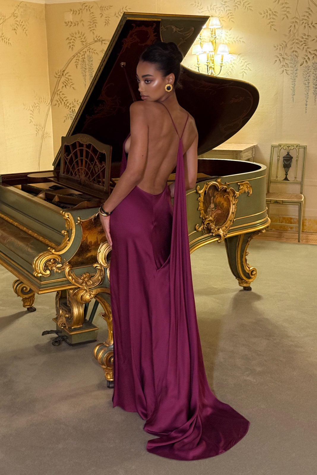 VESTIDO LARGO MORADO