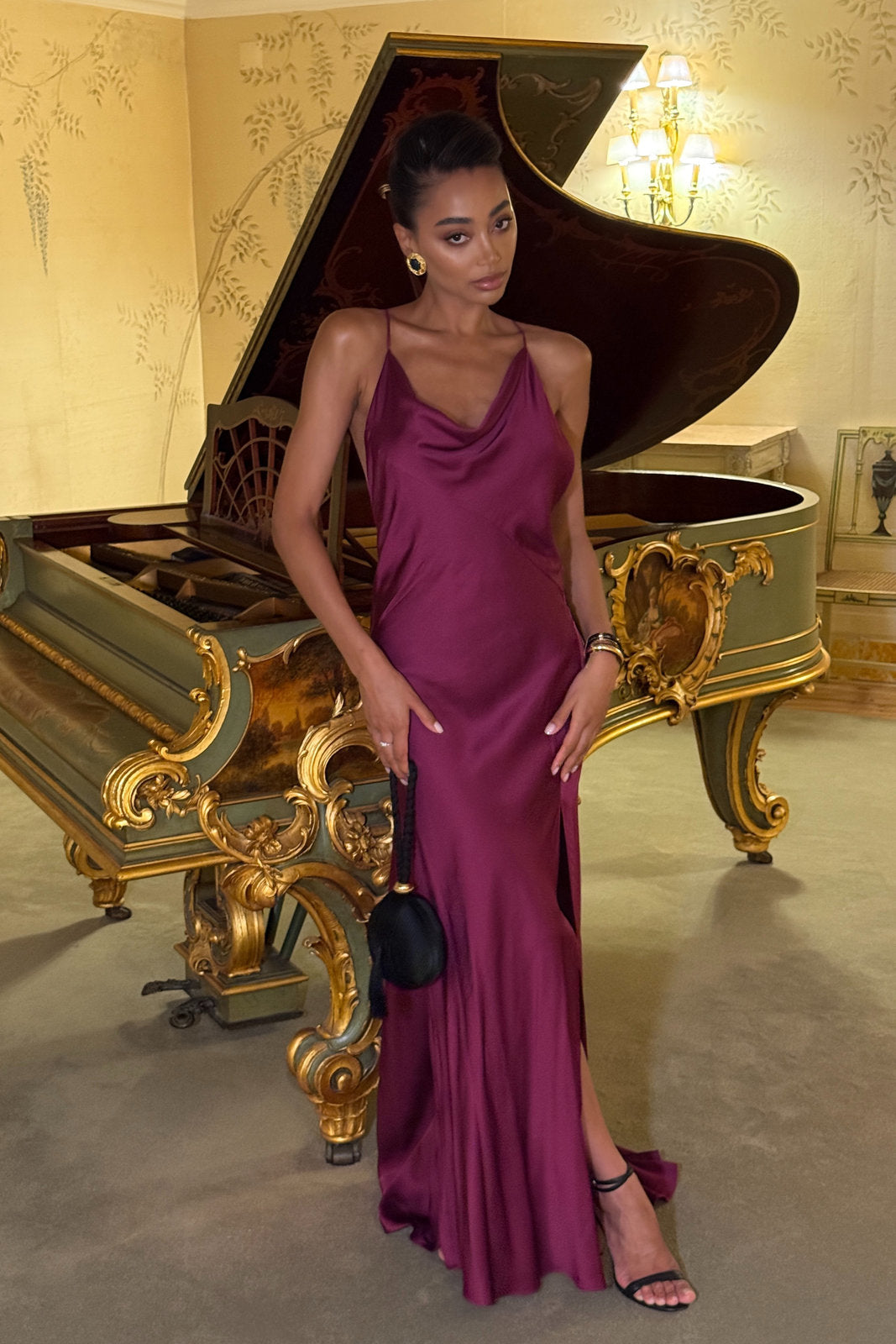 VESTIDO LARGO MORADO