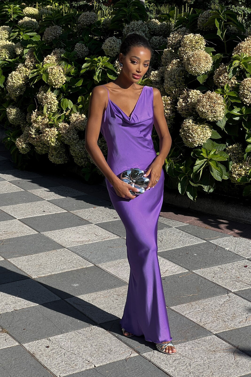 LONG FLOWY PURPLE DRESS