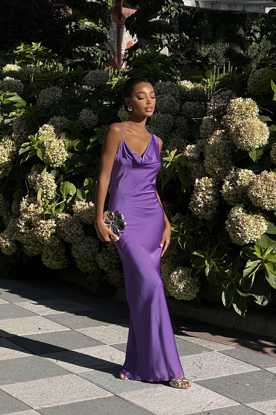LONG FLOWY PURPLE DRESS