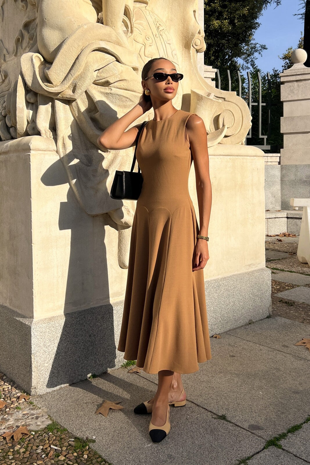 camel fall dress Baltic Born Womens Lana Smocked Maxi Dress | Camel