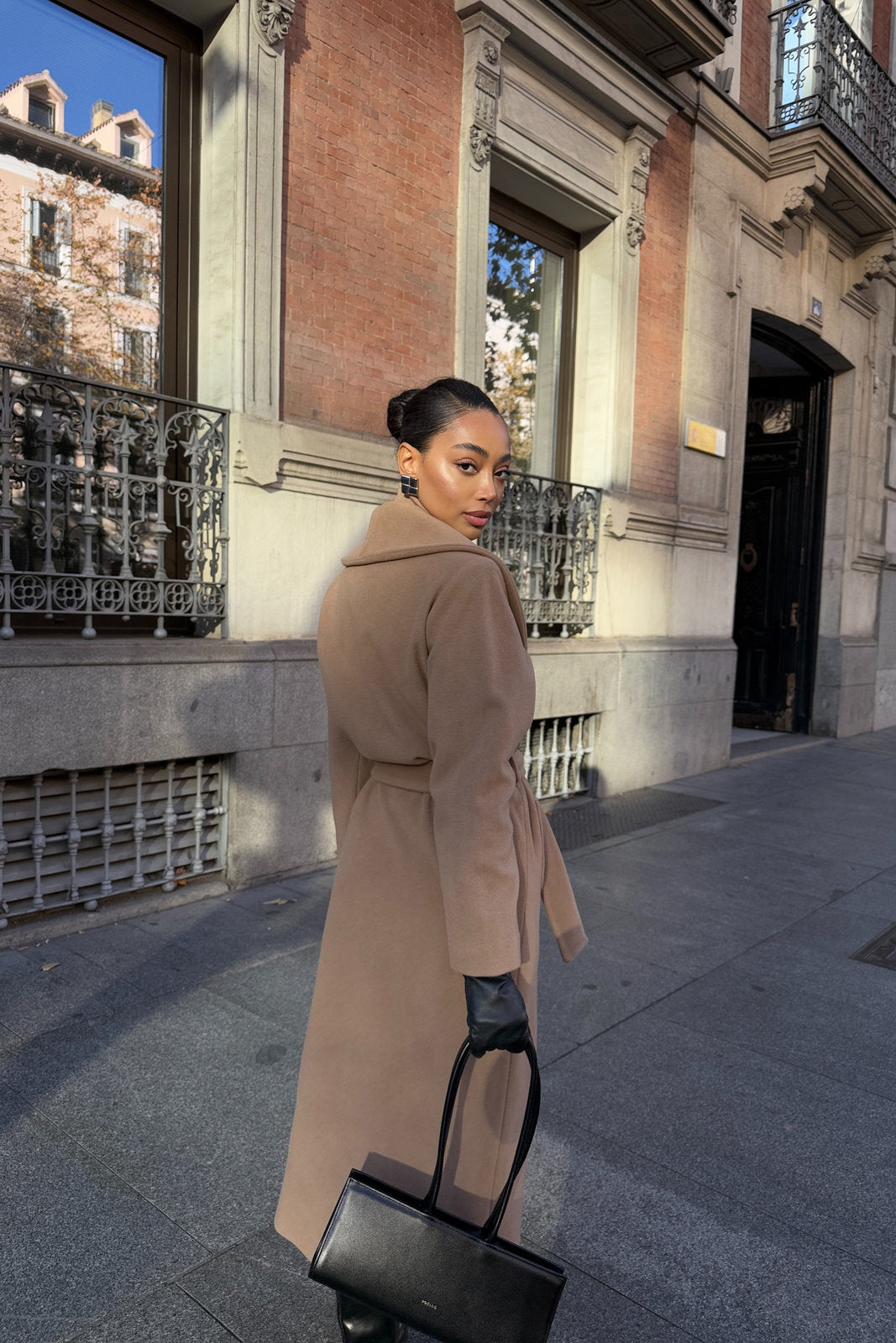 CAMEL COAT WITH BELT