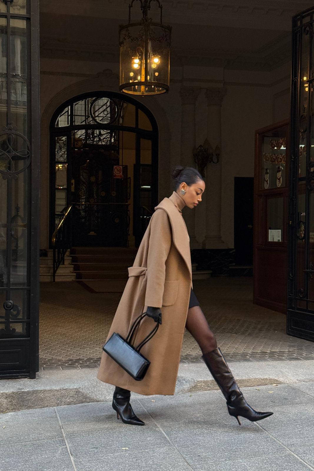 CAMEL COAT WITH BELT