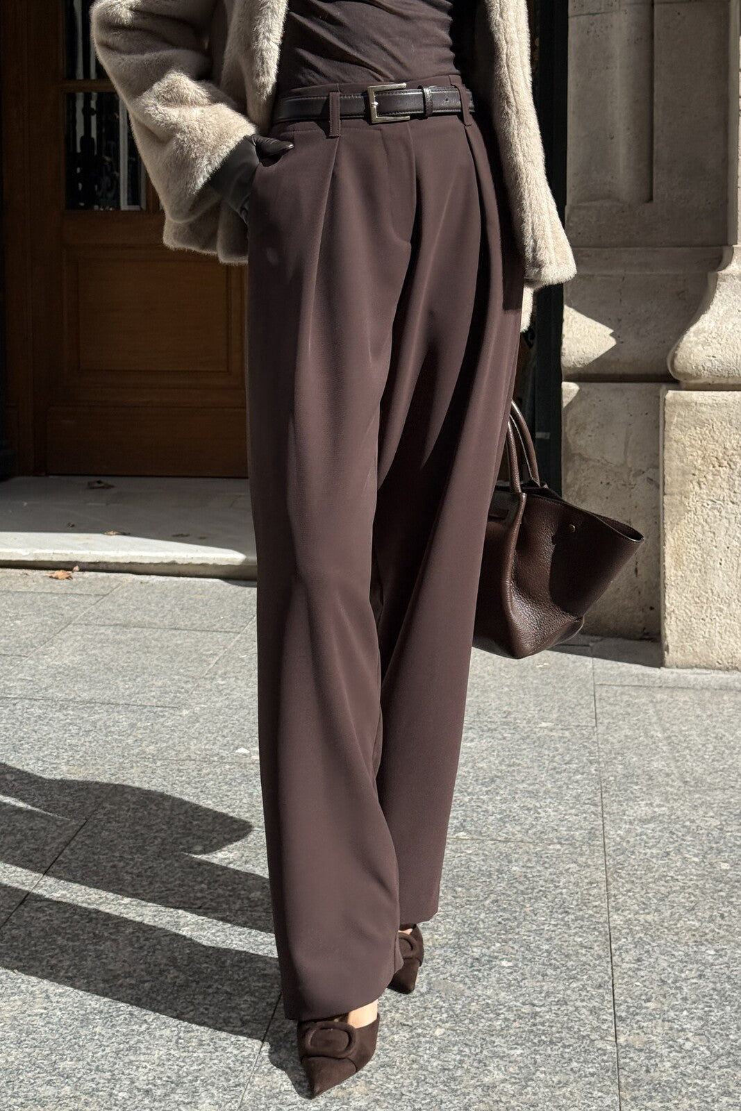 CALÇA FLARE CASTANHA