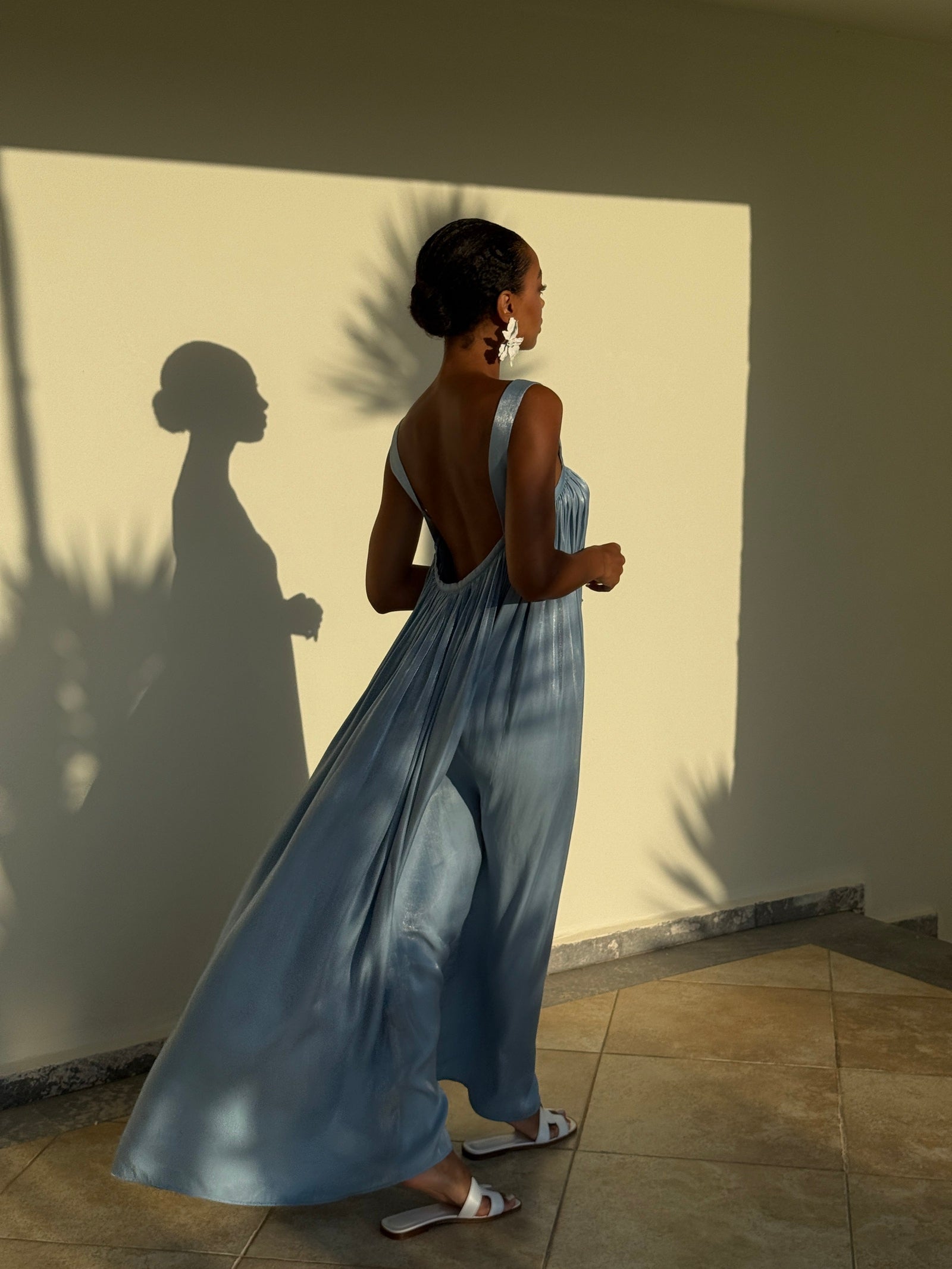 blue dress for baby girl Faviana V-Neck Ruched Lace-Up Back Prom Dress E11240