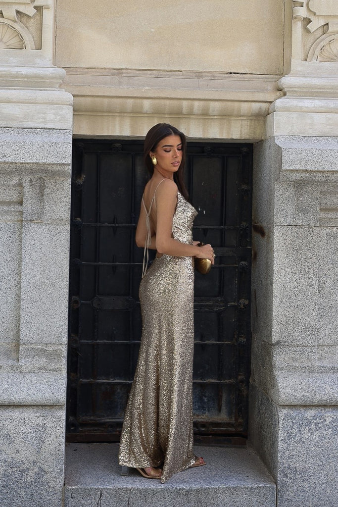 GOLD SEQUINED DRESS - KAOÂ