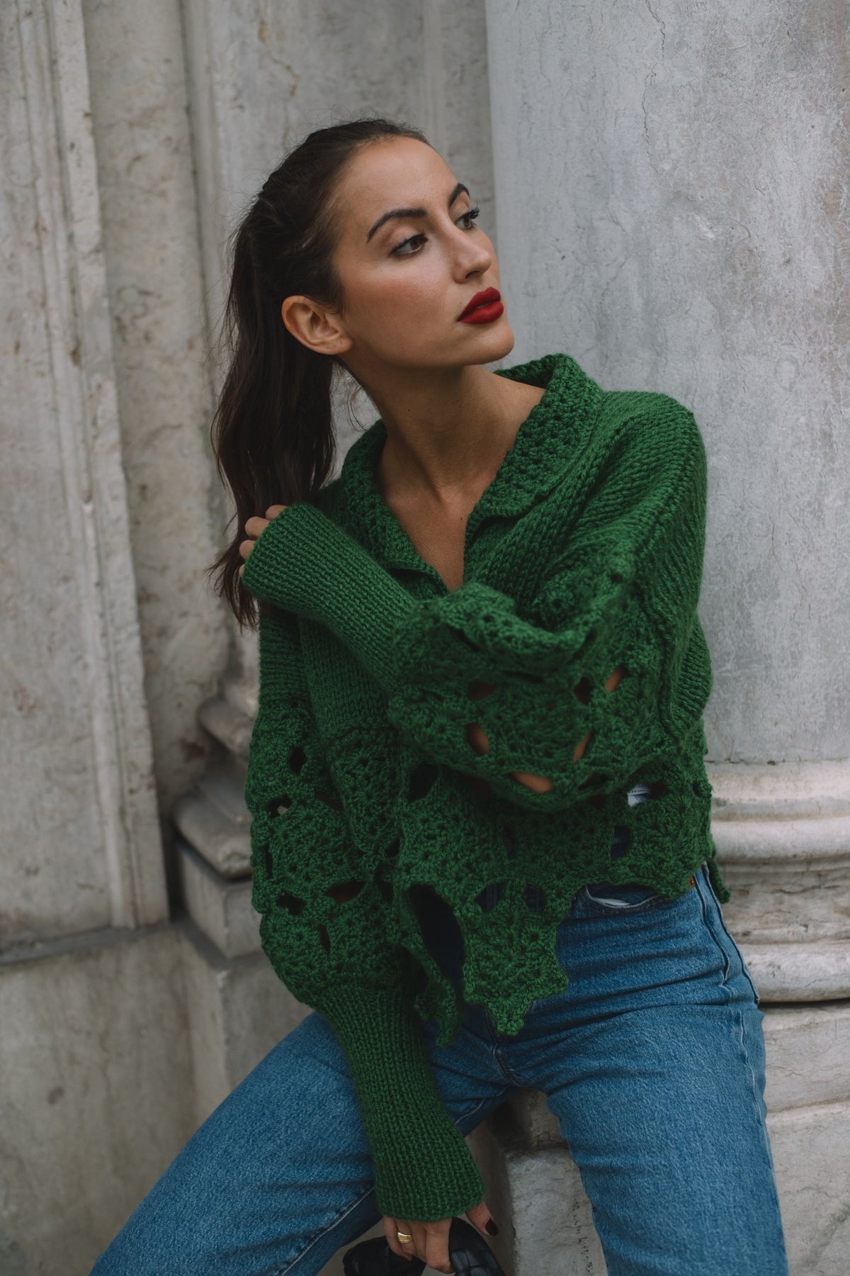 CAMISOLA DE MALHA VERDE