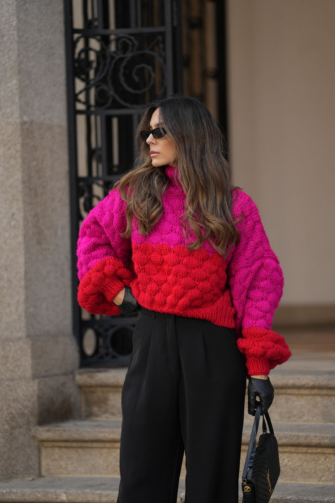 MULTICOLORED KNITTED SWEATER