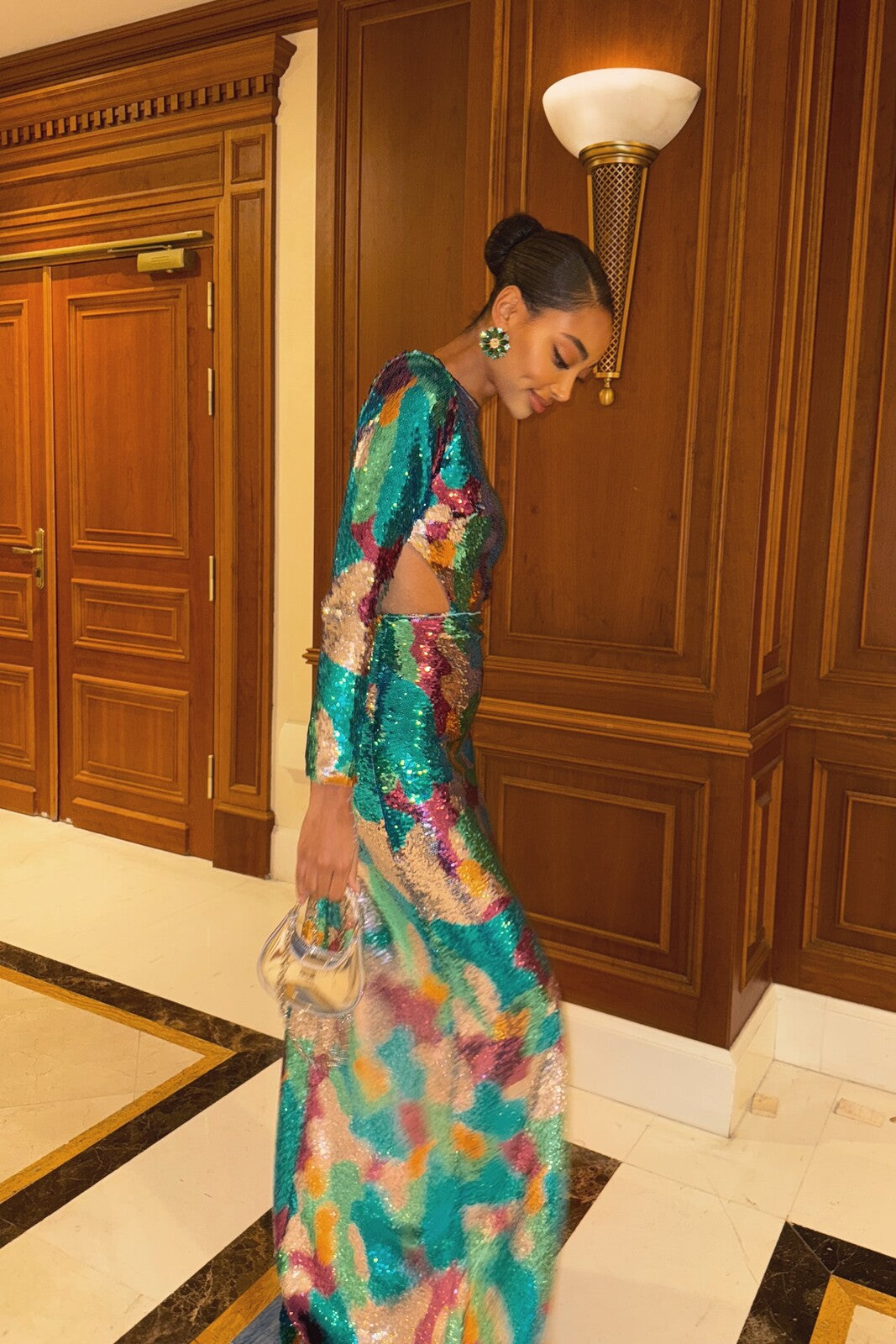 LONG MULTICOLOR SEQUIN DRESS - KAO LONG MULTICOLOR SEQUIN DRESS - KAO