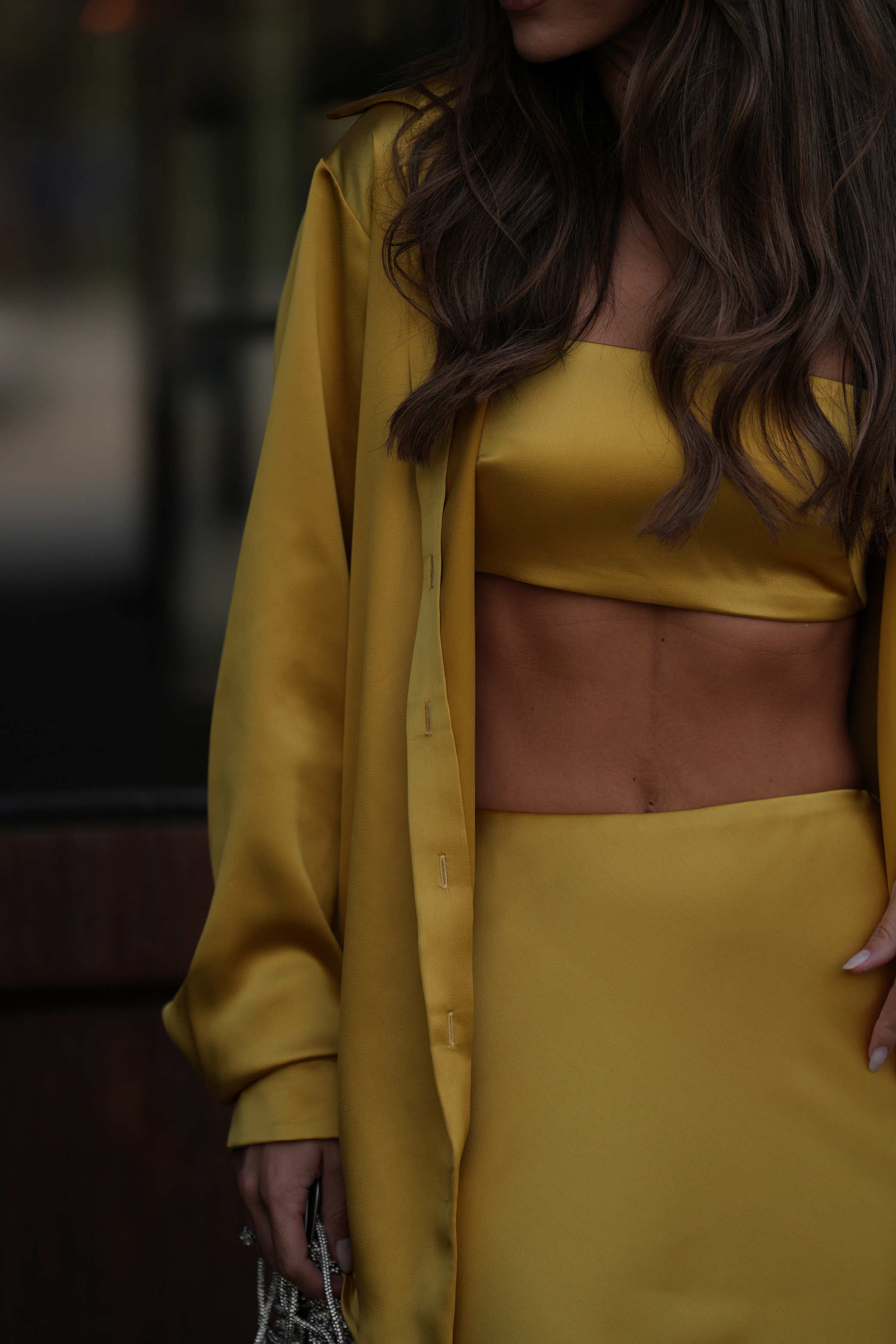 yellow gold crop top