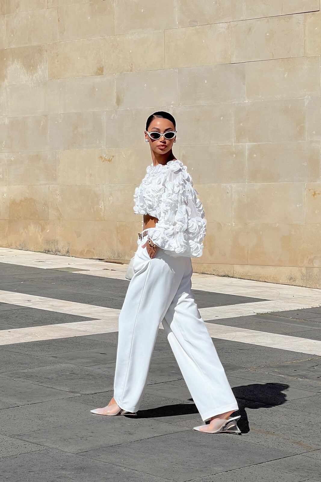 CALÇA FLARE PÉROLA